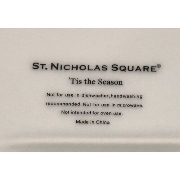 St Nicholas Square Tis the Season 10.25” Square Dinner Plate Christmas Tree - Picture 6 of 6